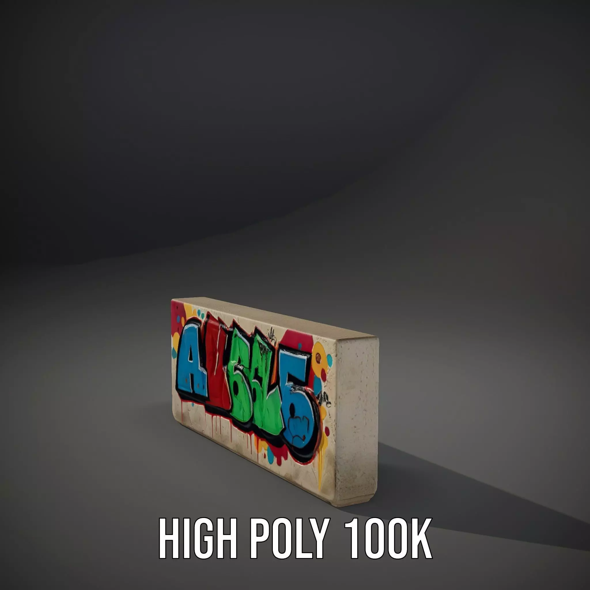 Vibrant Graffiti Block model pack Texture_9