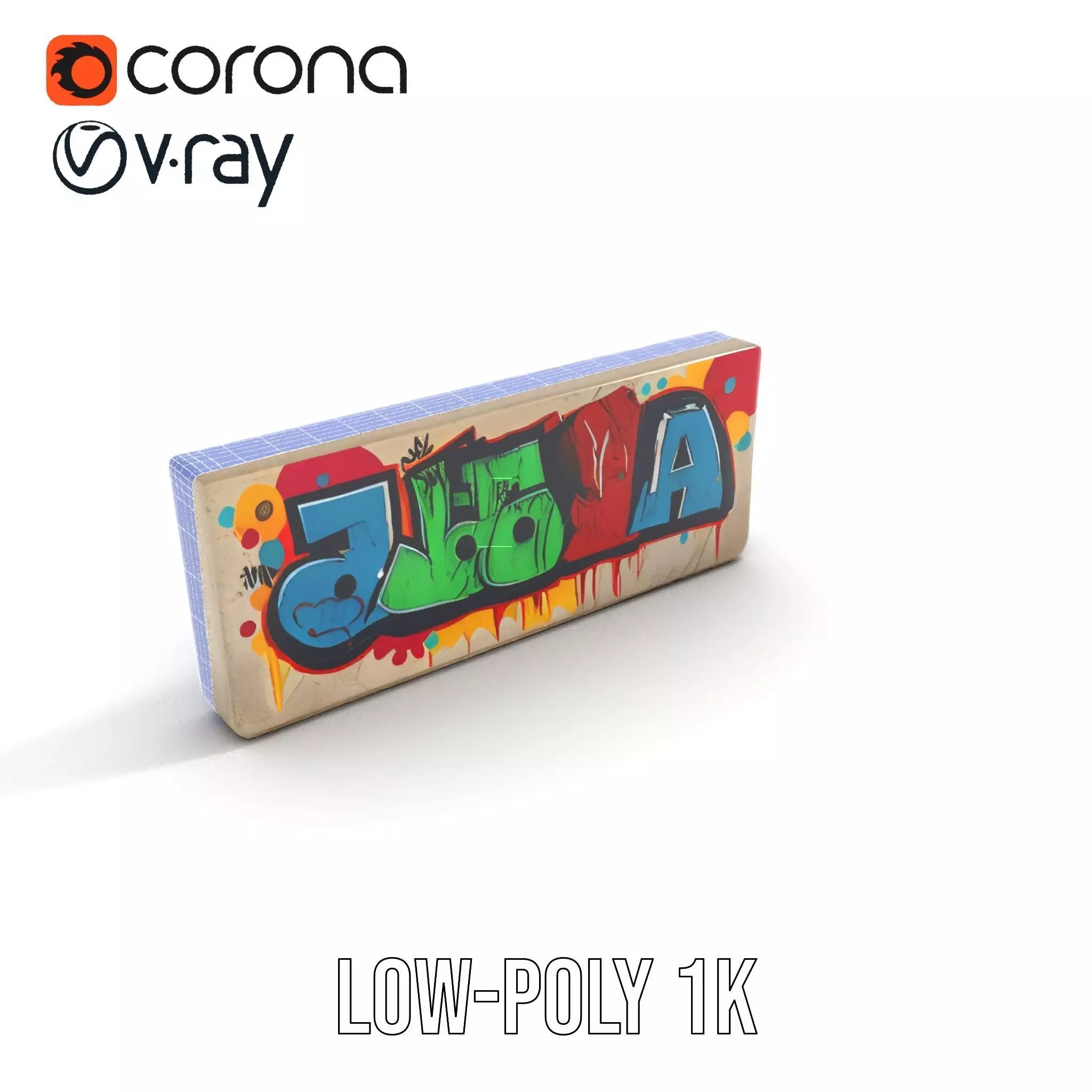 Vibrant Graffiti Block model pack Texture_23