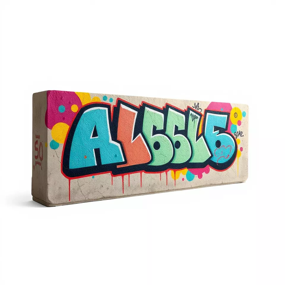 Vibrant Graffiti Block model pack Texture_3