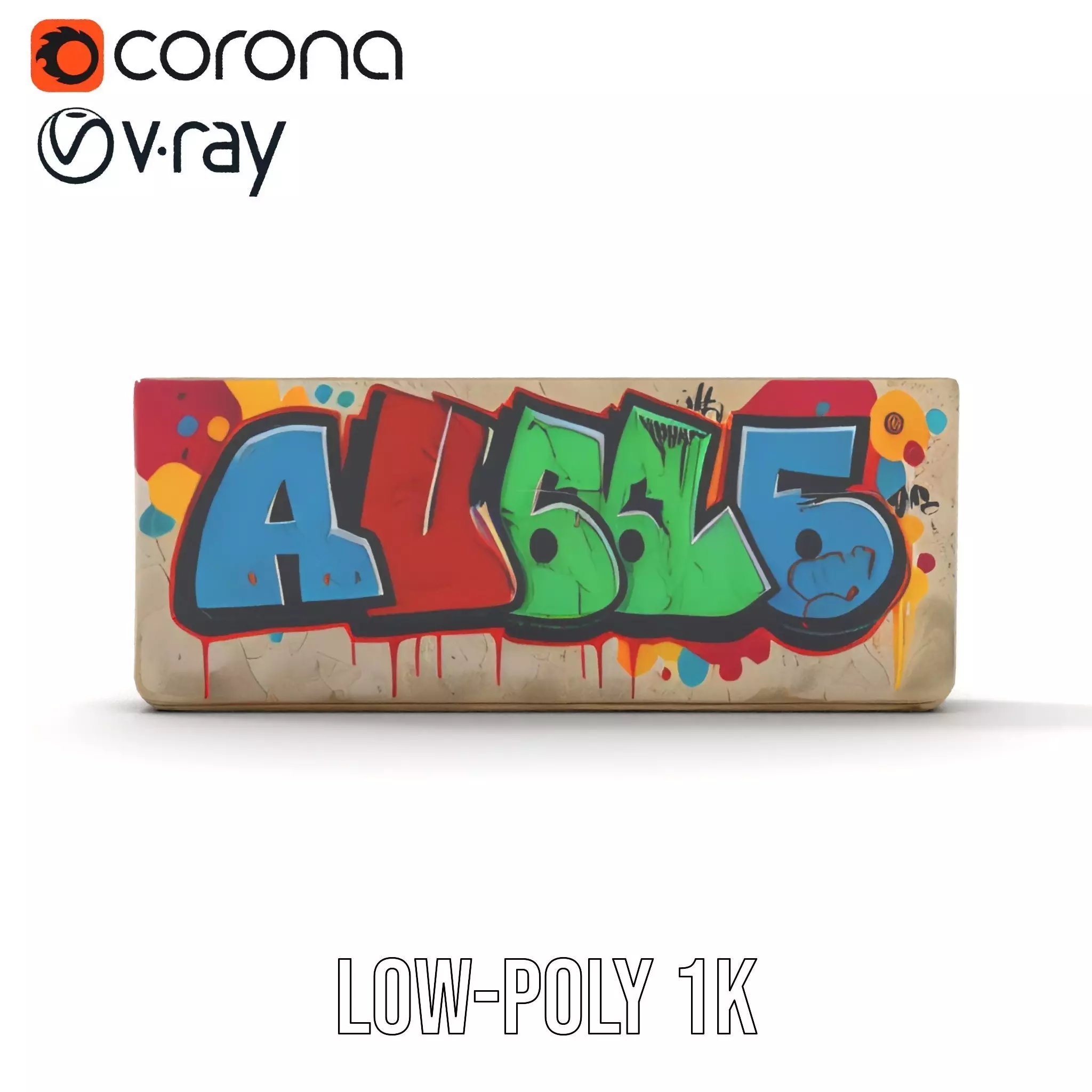 Vibrant Graffiti Block model pack Texture_10