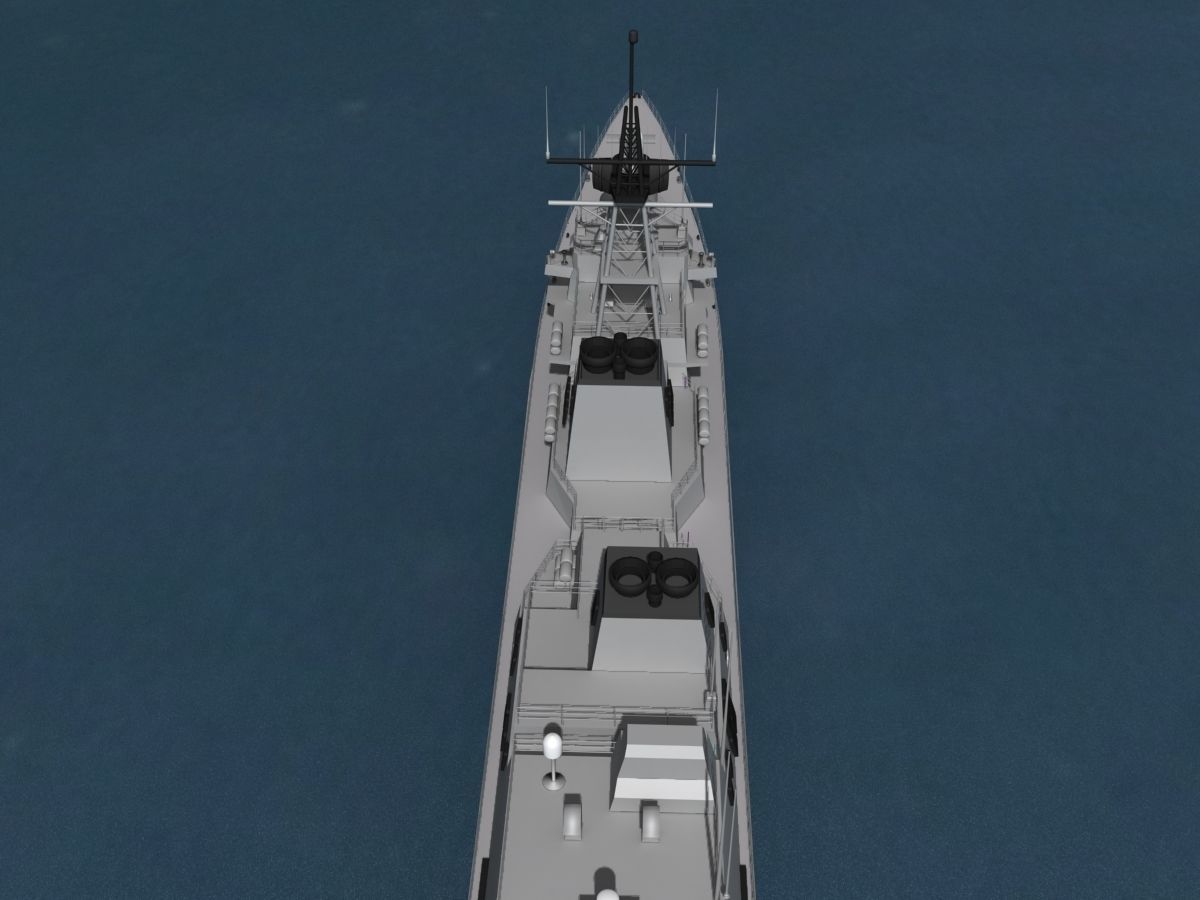 Takanami Class Destroyer Sazanami 3D model_6