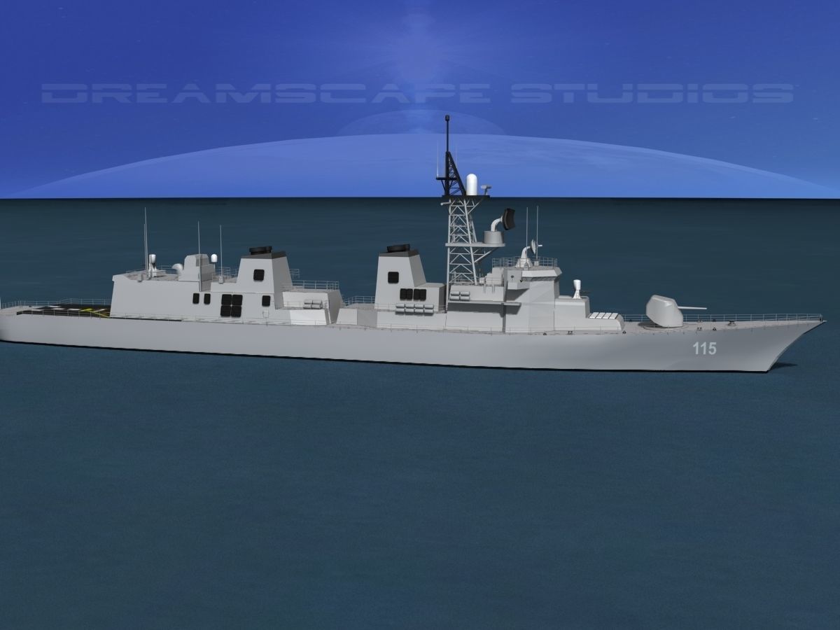 Takanami Class Destroyer Sazanami 3D model_14