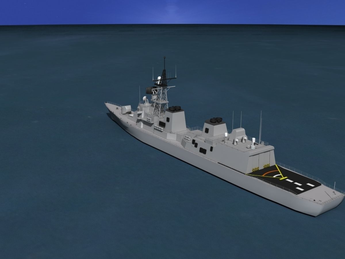 Takanami Class Destroyer Sazanami 3D model_17