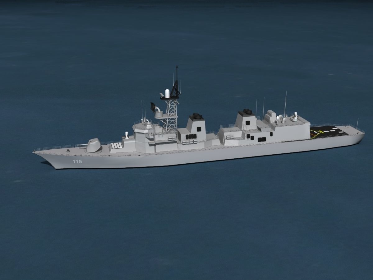 Takanami Class Destroyer Sazanami 3D model_15
