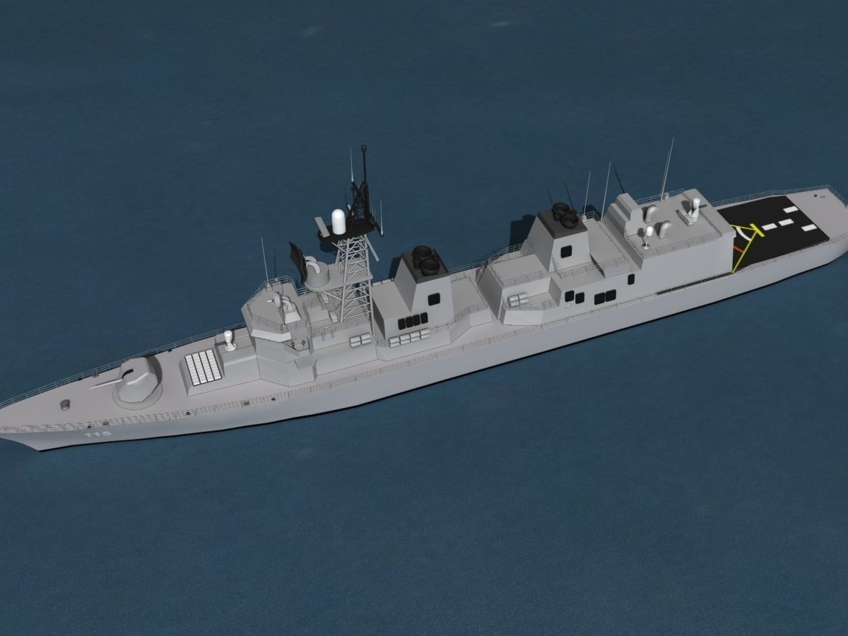 Takanami Class Destroyer Sazanami 3D model_9