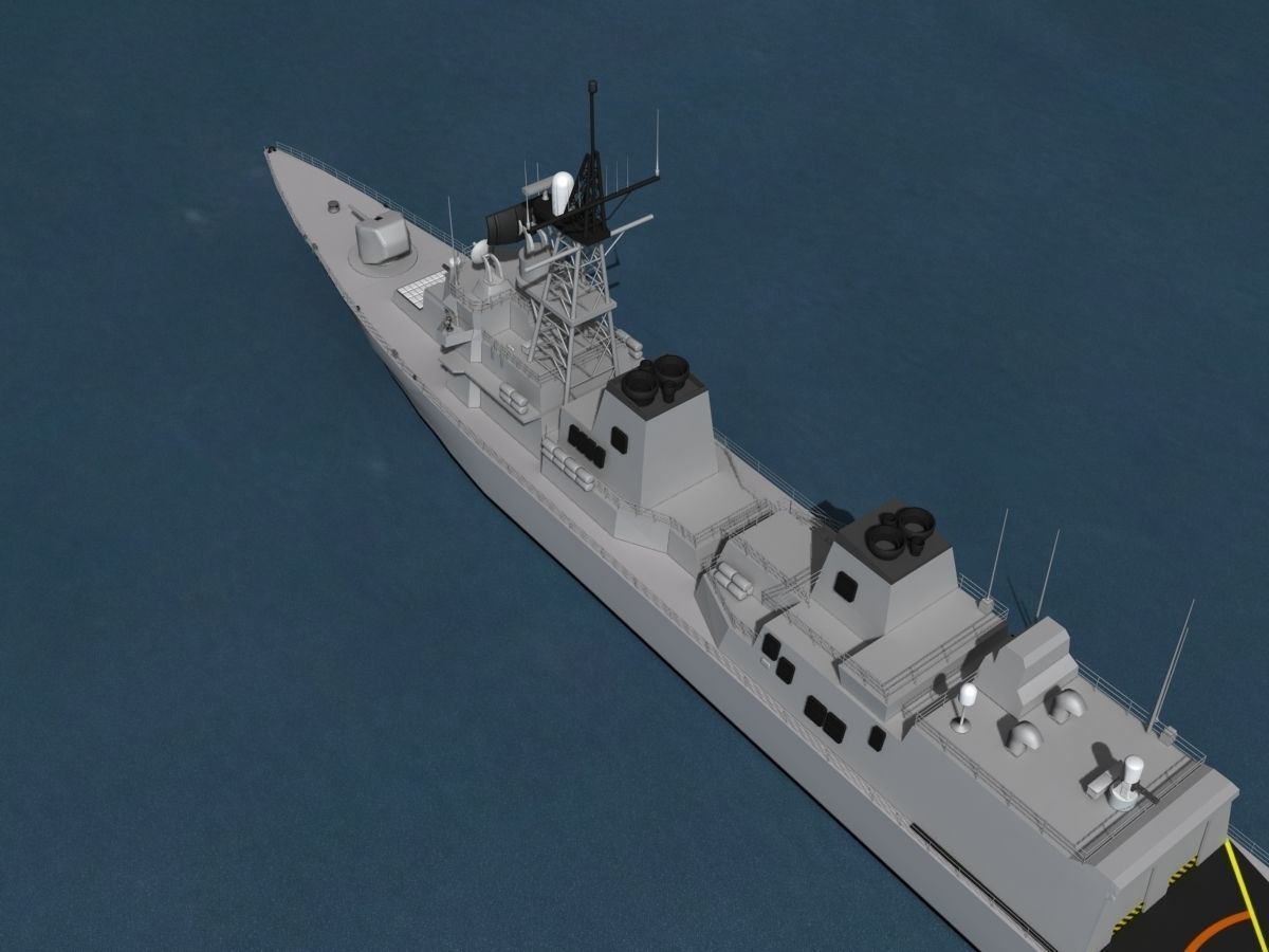 Takanami Class Destroyer Sazanami 3D model_7