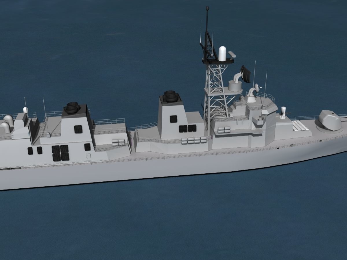 Takanami Class Destroyer Sazanami 3D model_4
