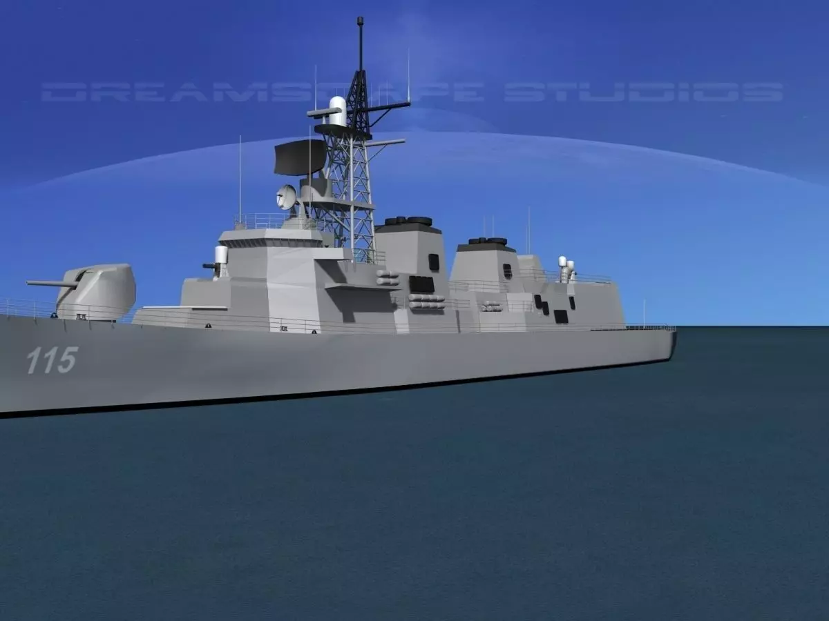Takanami Class Destroyer Sazanami 3D model_0