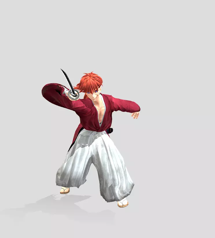 Kenshin Hetokiri Battosai Sword Attack V2 FBX 3D model_3