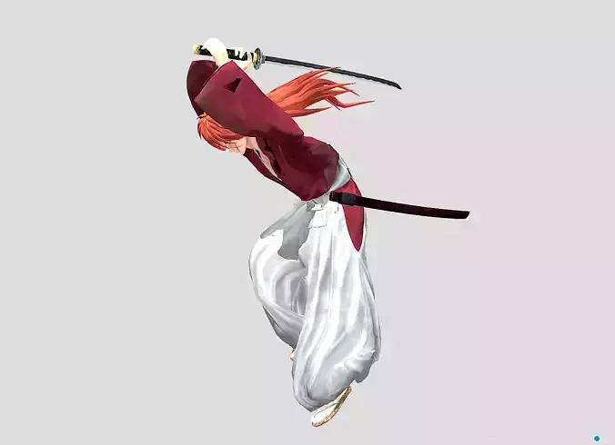 Kenshin Hetokiri Battosai  Sword Attack V2 FBX