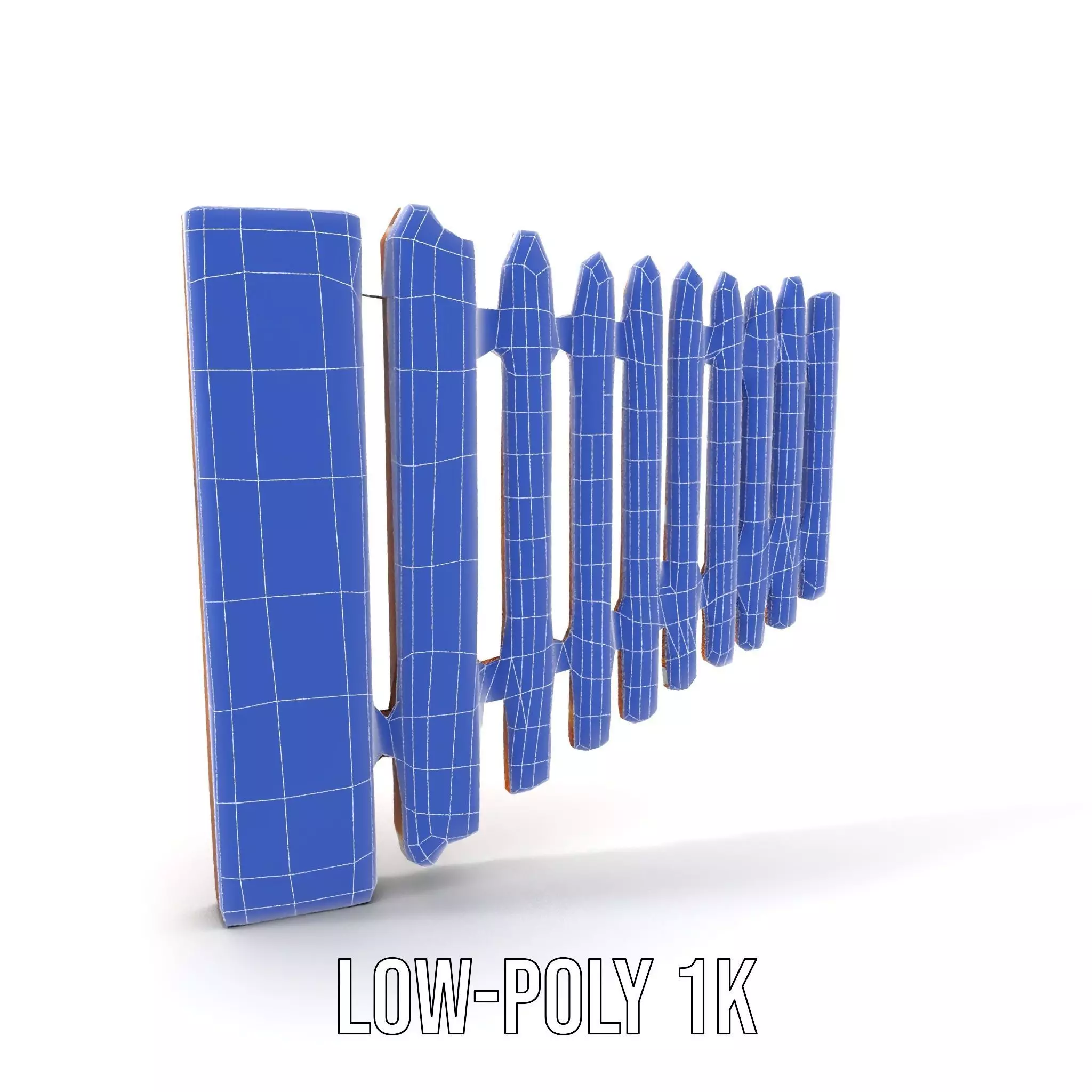 Classic Wooden Fence model pack Low-poly 3D model_25