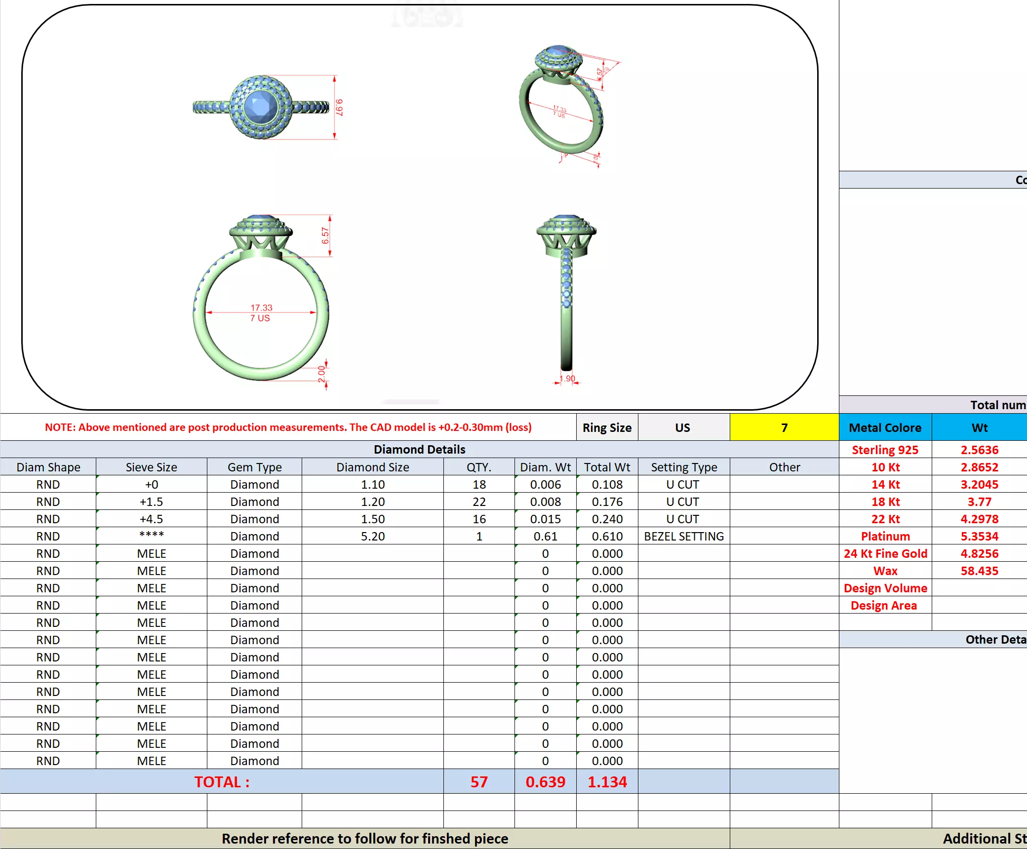 Round Cut Bezel Set Diamond Engagement Ring 3DM STL Video 3D print model_13