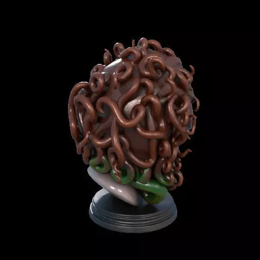 2167  Medusa Gorgon Head 3D Model  magic 3D print model_8
