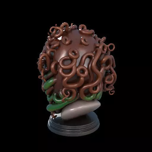 2167  Medusa Gorgon Head 3D Model  magic 3D print model_16