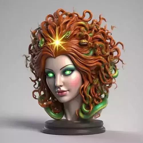 2167  Medusa Gorgon Head 3D Model  magic