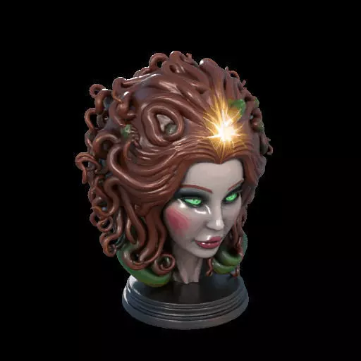 2167  Medusa Gorgon Head 3D Model  magic 3D print model_18