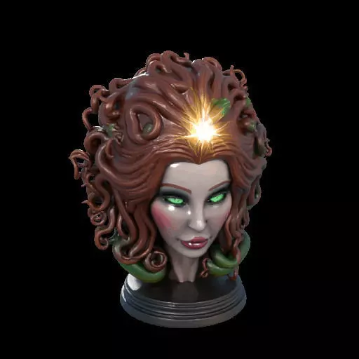 2167  Medusa Gorgon Head 3D Model  magic 3D print model_7