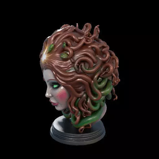 2167  Medusa Gorgon Head 3D Model  magic 3D print model_24