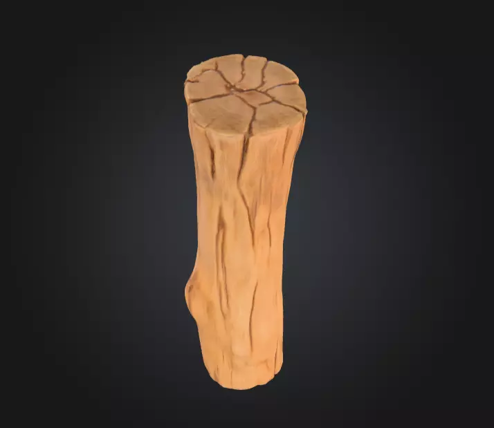 Log Standstill Low-poly 3D model_10