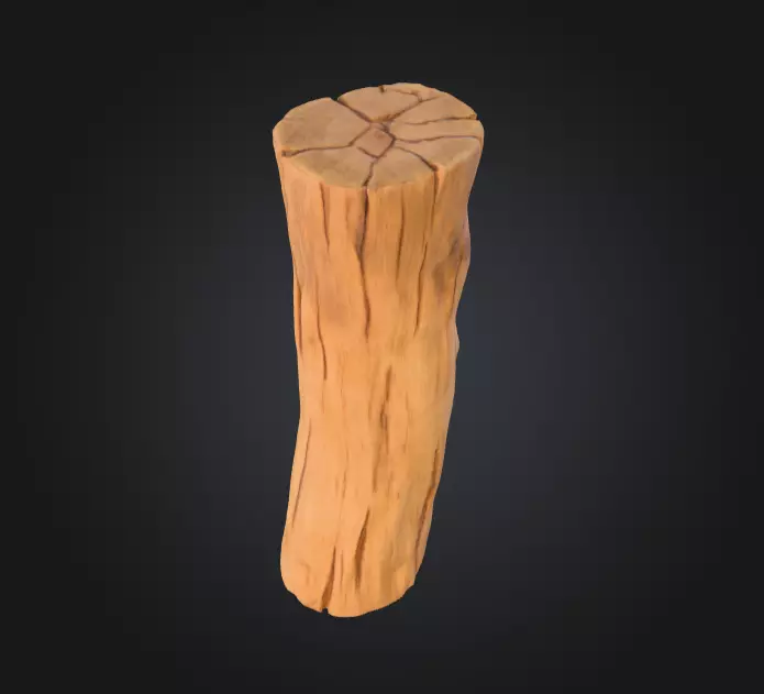 Log Standstill Low-poly 3D model_6