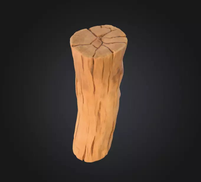 Log Standstill Low-poly 3D model_7