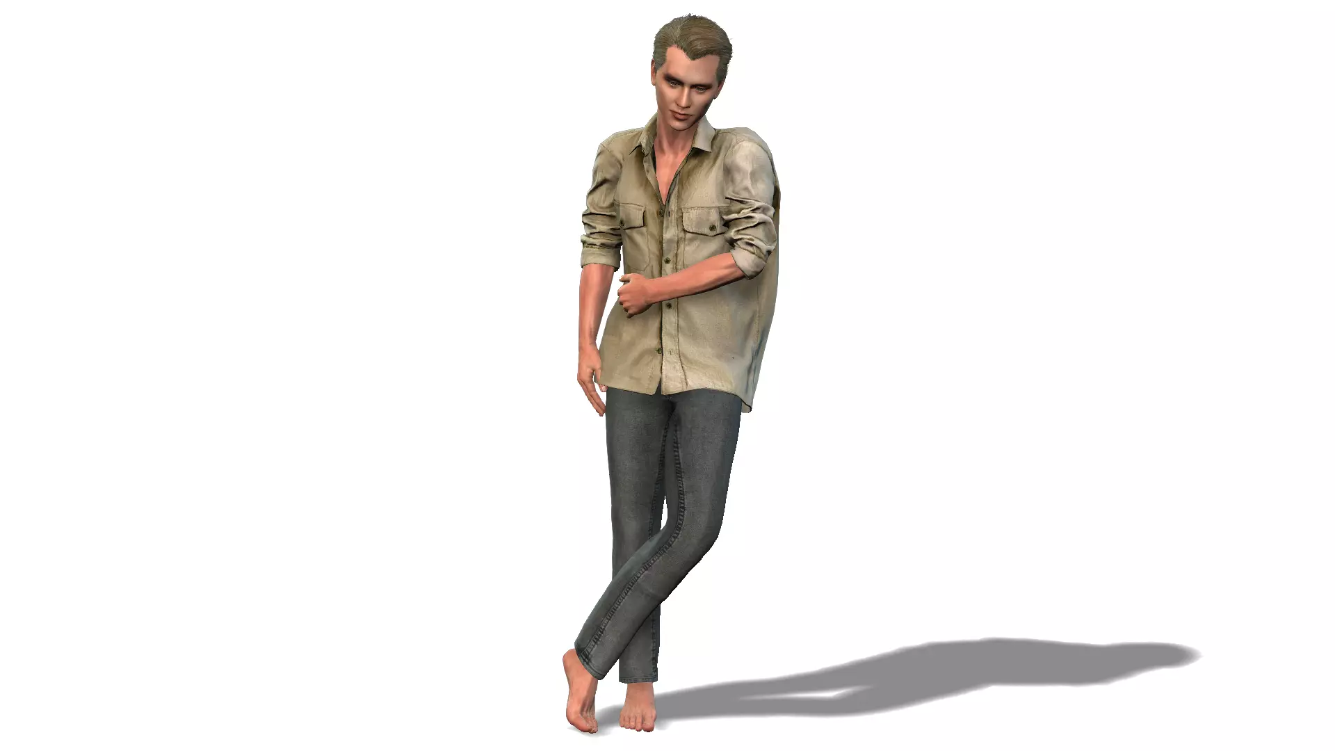 Realistic 3D Male Character Model 3D model_0