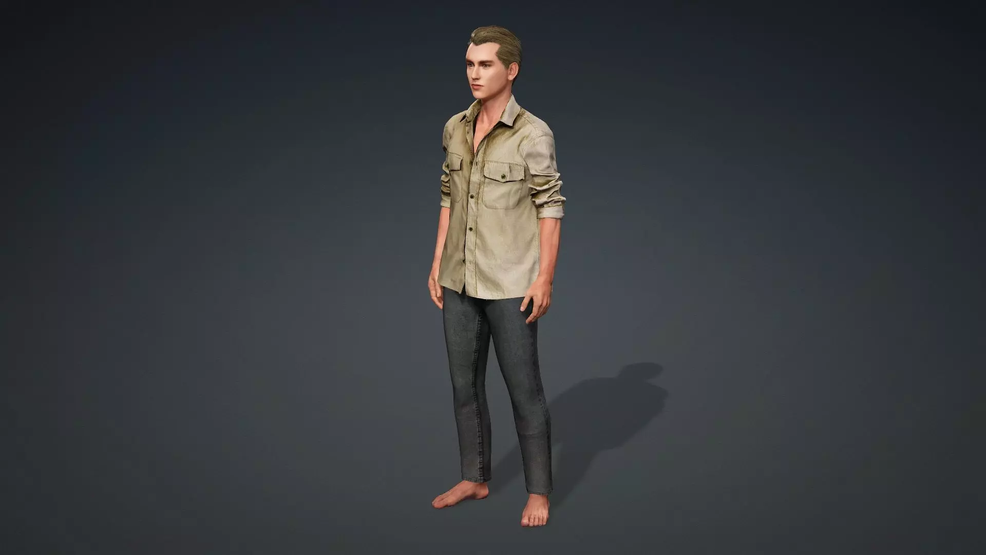 Realistic 3D Male Character Model 3D model_11