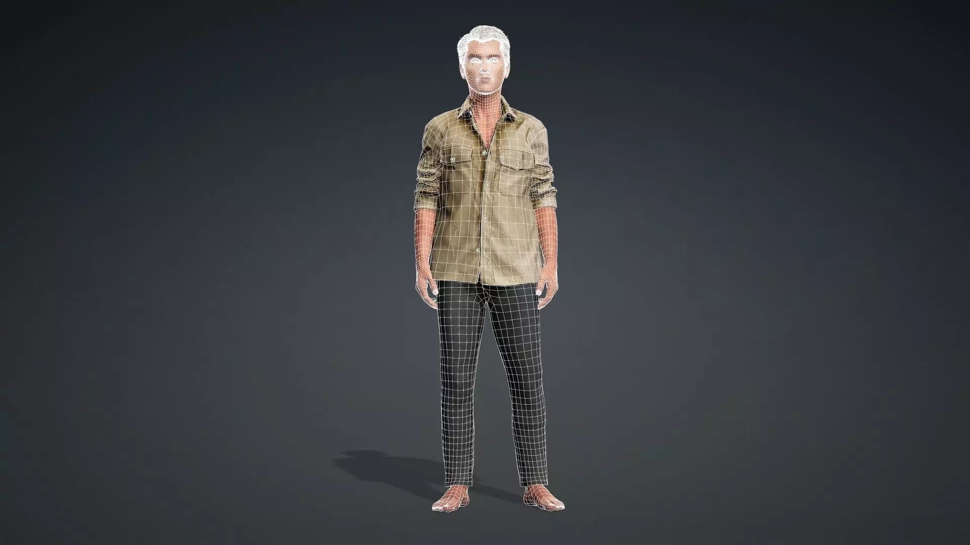 Realistic 3D Male Character Model 3D model_12