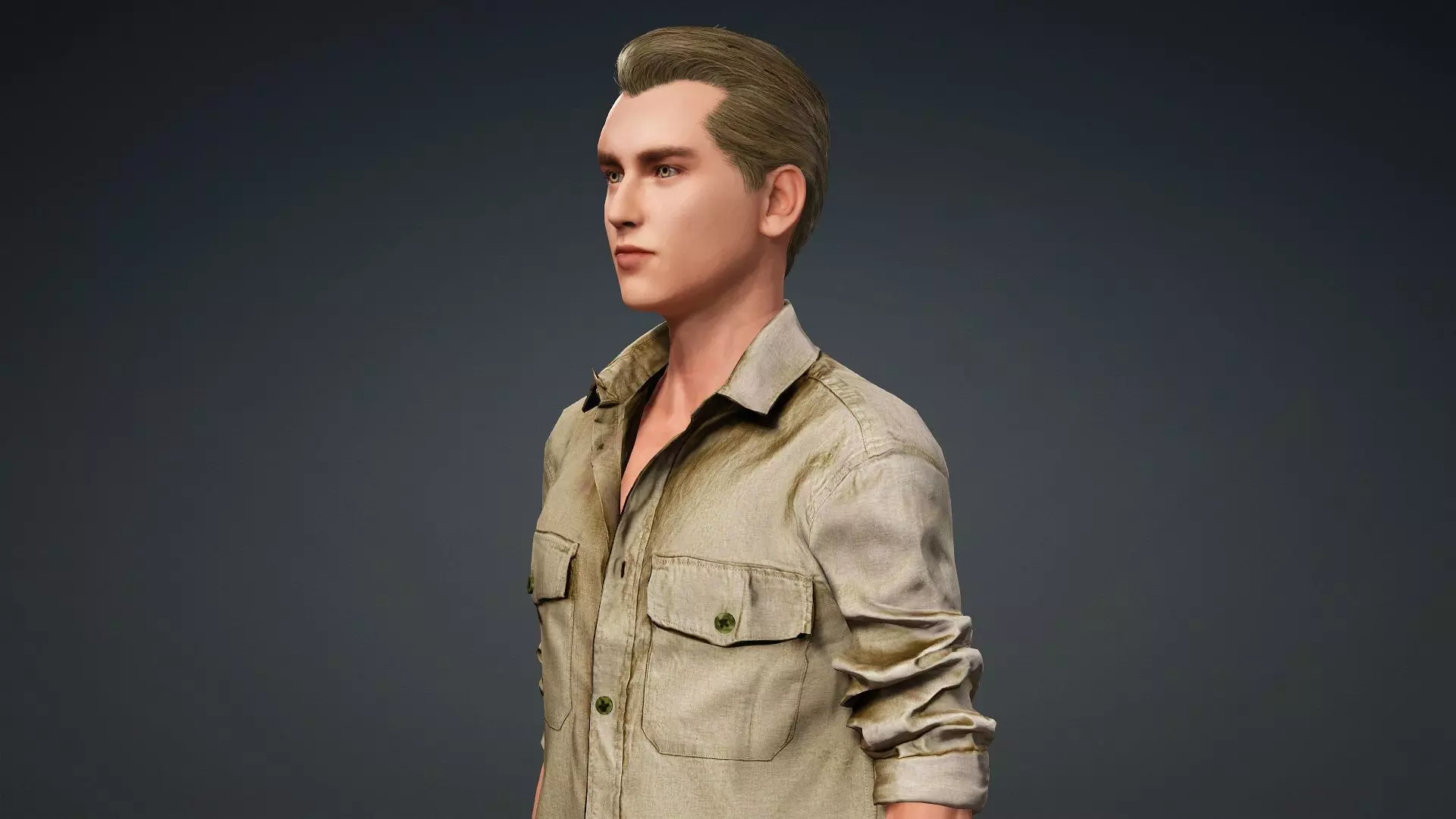 Realistic 3D Male Character Model 3D model_8