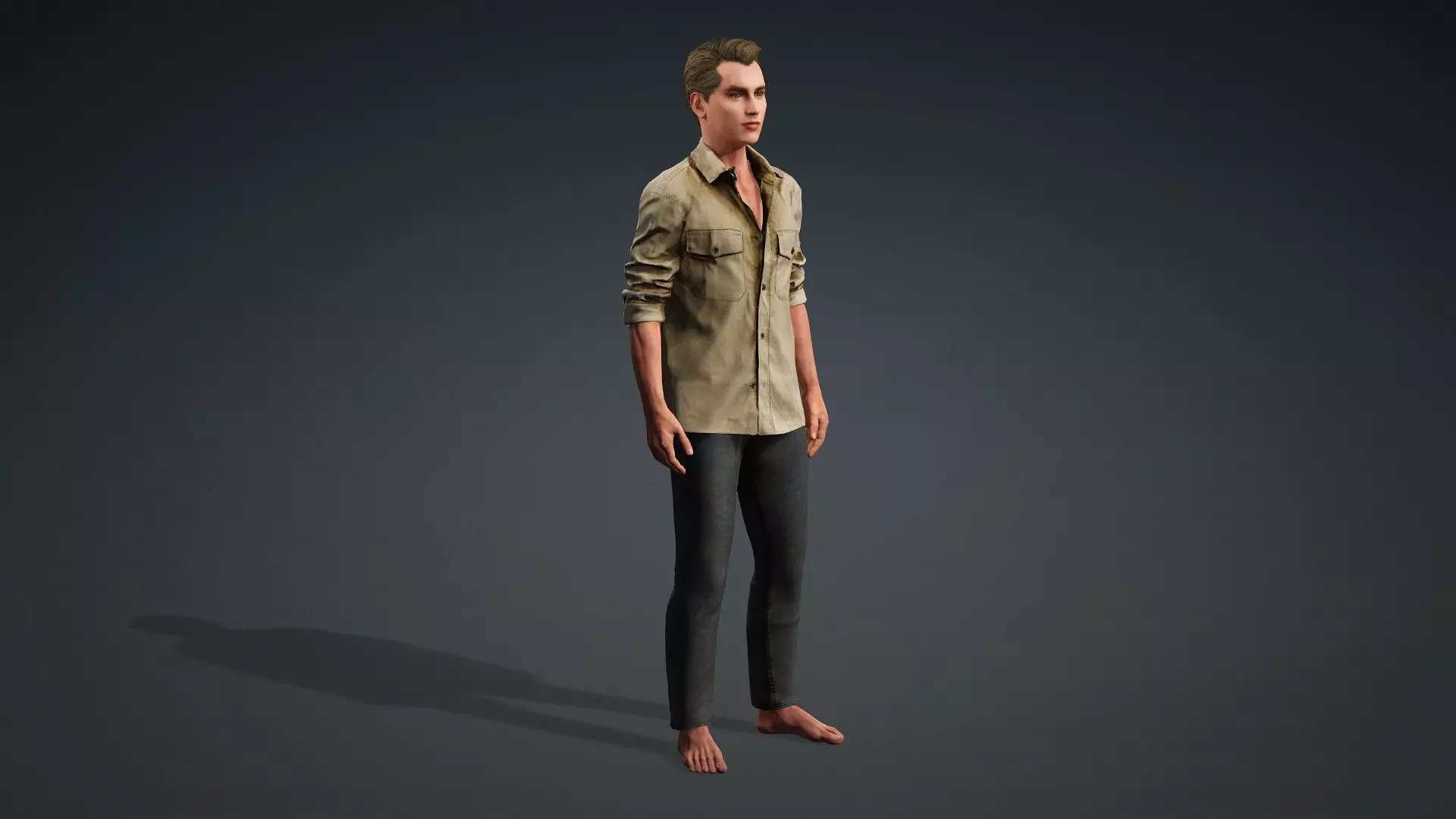 Realistic 3D Male Character Model 3D model_10