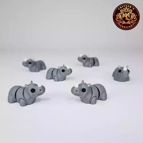 Flexi Mini Rhino No support Print in Place Articulated