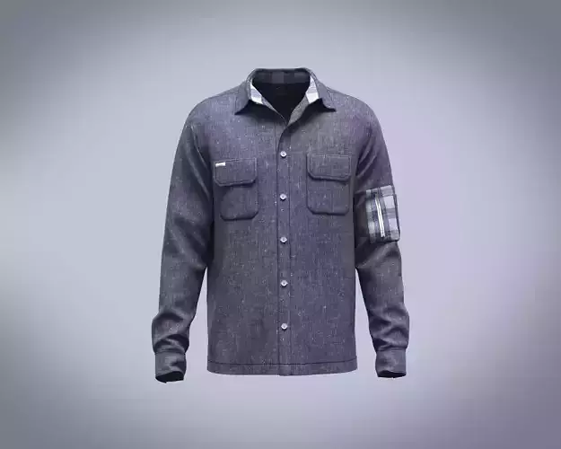 Mens shirt with multiple pockets detailing 