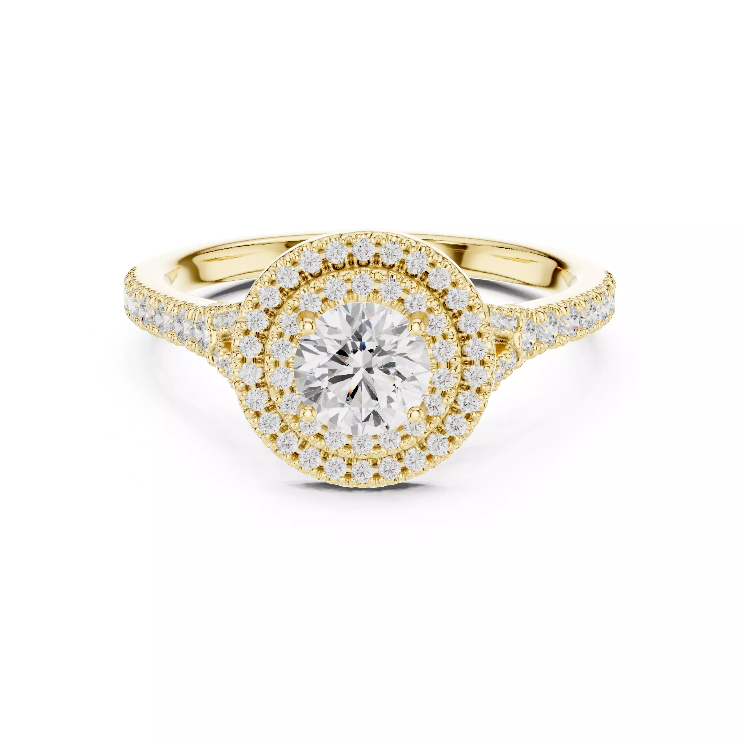  Diamond Engagement Wedding Ring 3DM STL Video 3D print model_1