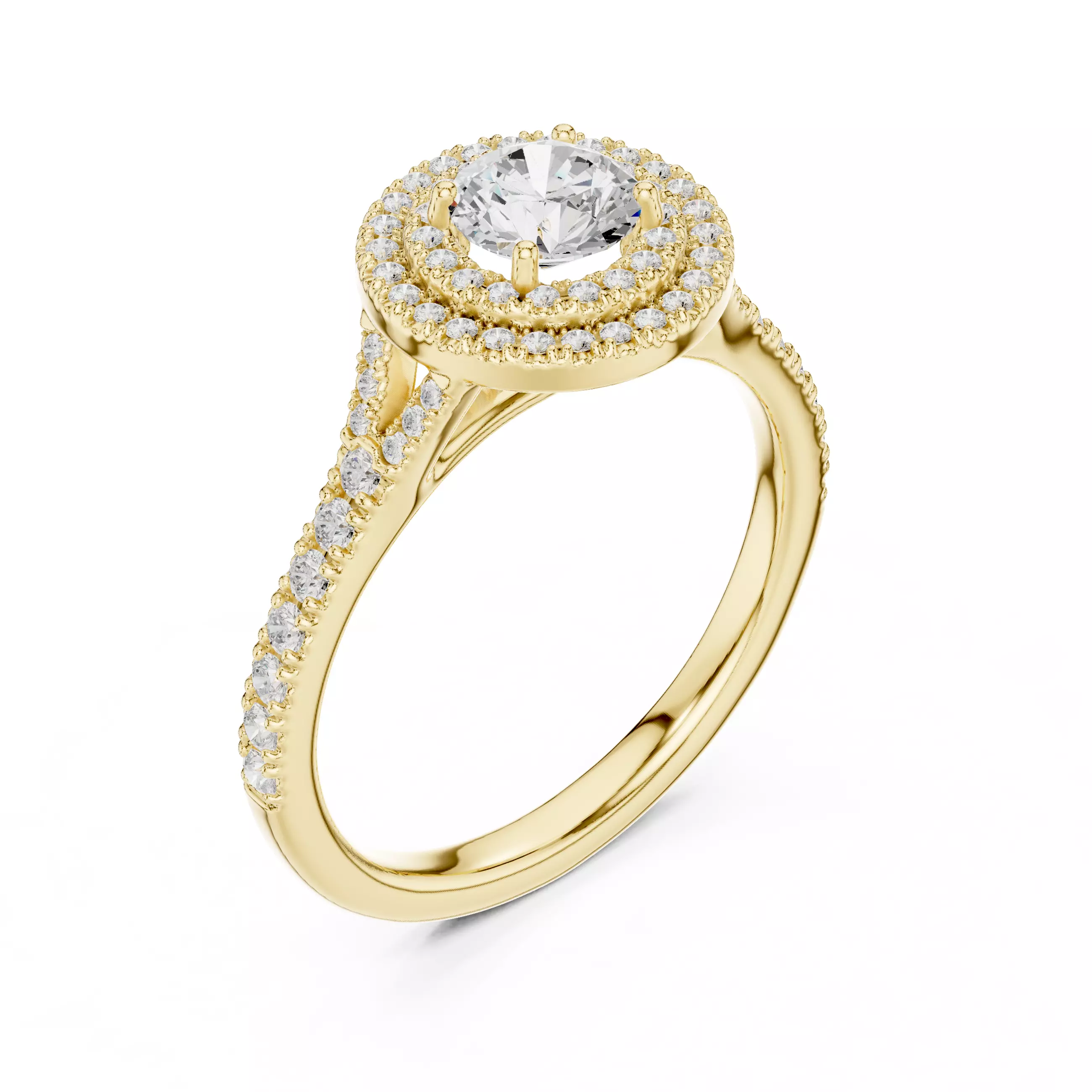  Diamond Engagement Wedding Ring 3DM STL Video 3D print model_7