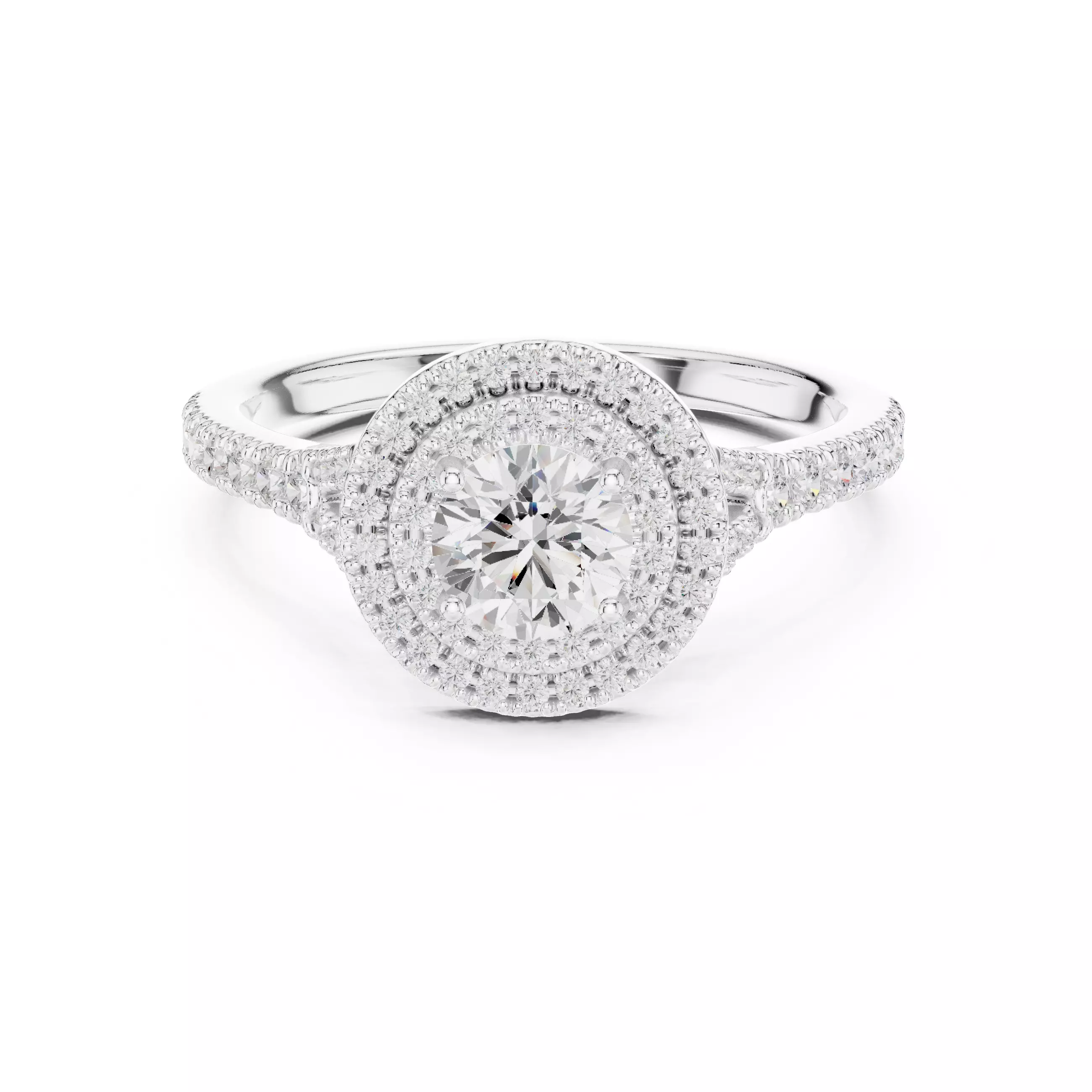  Diamond Engagement Wedding Ring 3DM STL Video 3D print model_2