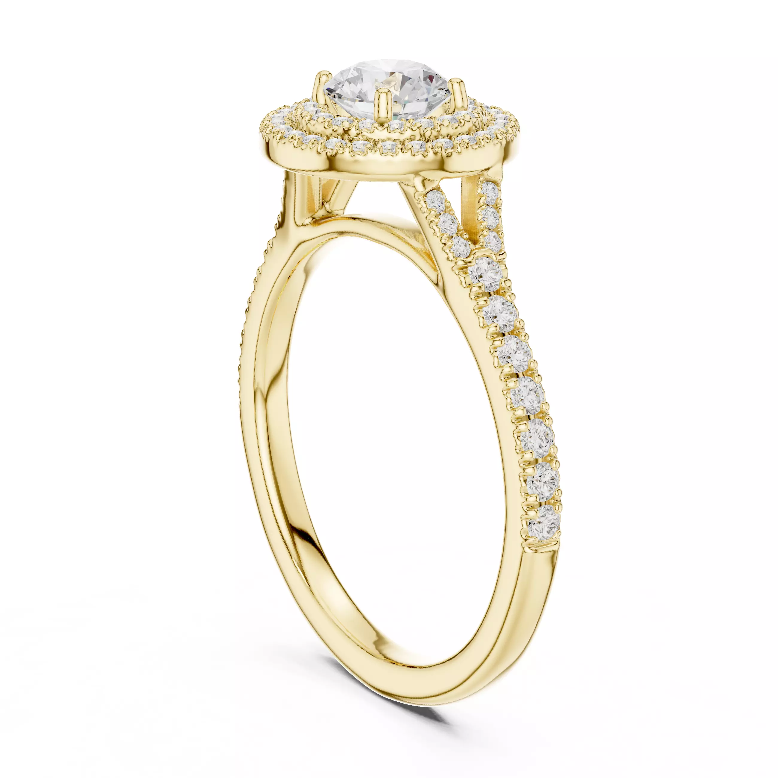  Diamond Engagement Wedding Ring 3DM STL Video 3D print model_6