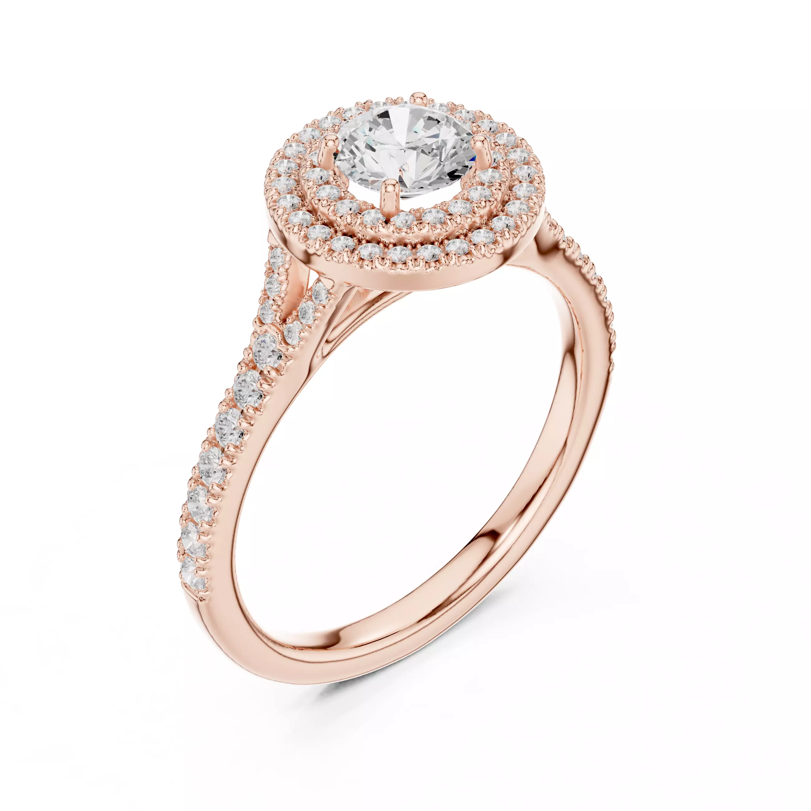  Diamond Engagement Wedding Ring 3DM STL Video 3D print model_4