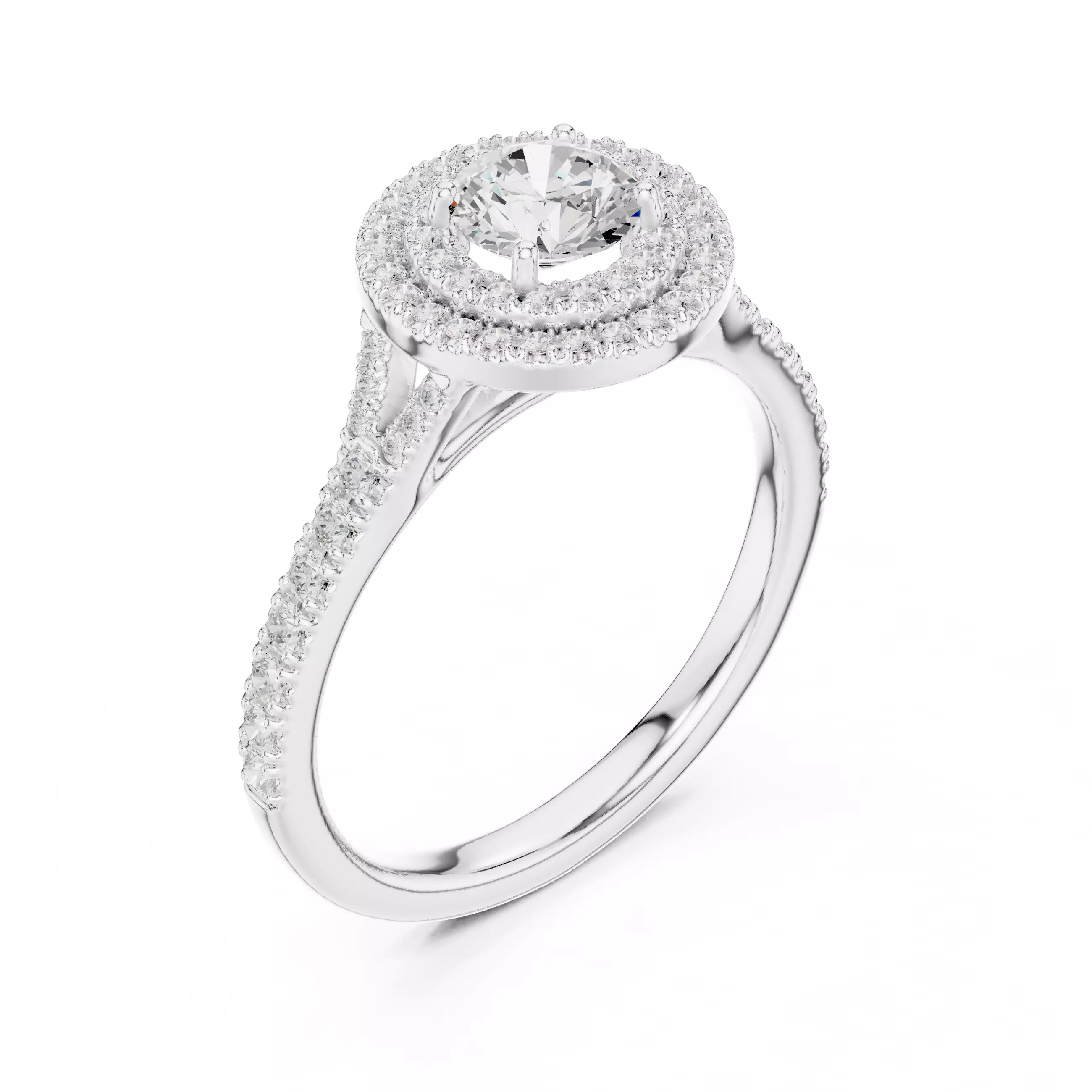  Diamond Engagement Wedding Ring 3DM STL Video 3D print model_10