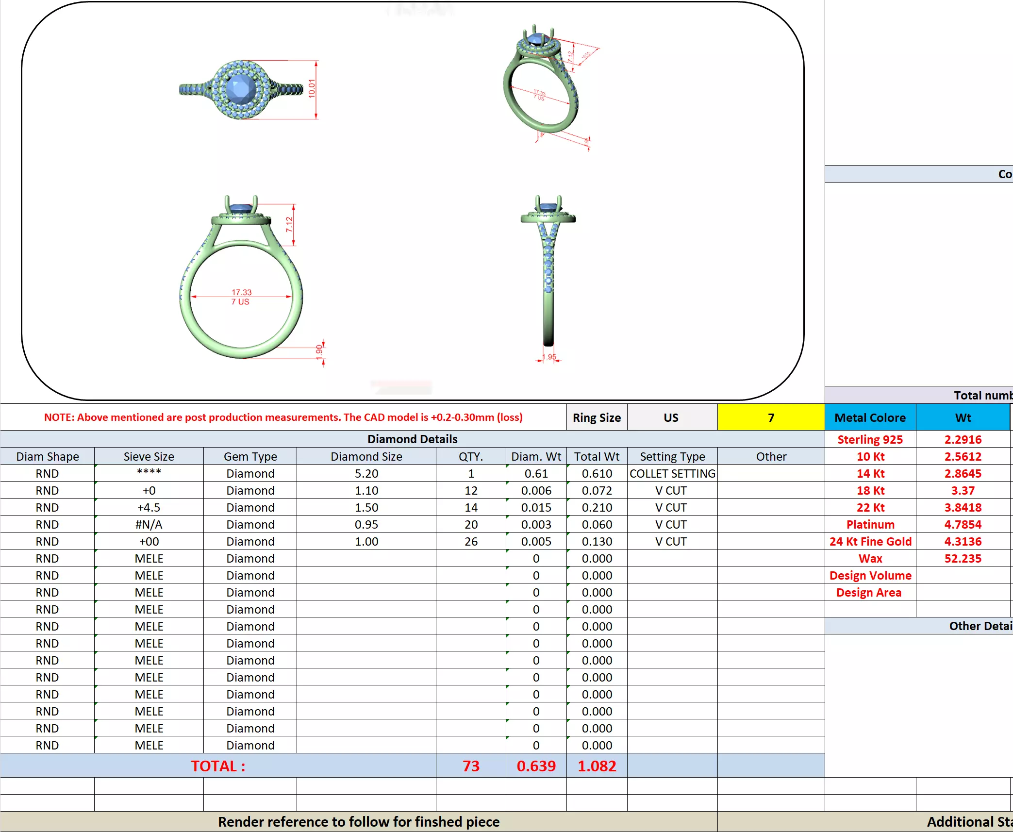  Diamond Engagement Wedding Ring 3DM STL Video 3D print model_13