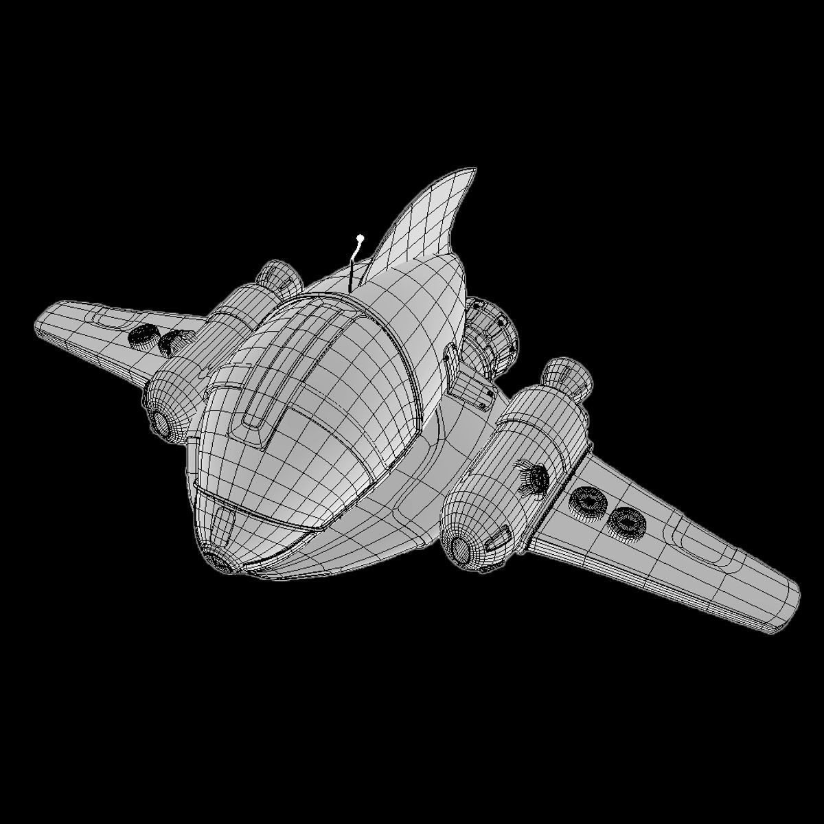 Toon Spacecraft 3D model_8