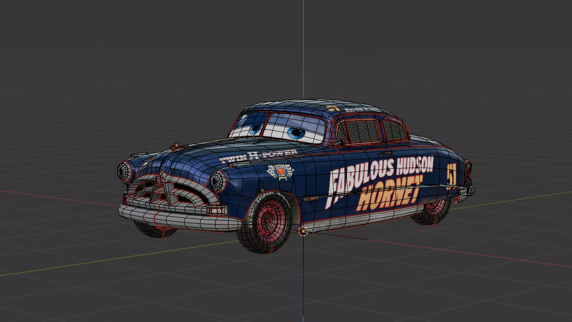 Doc Hudson Low-poly 3D model_11