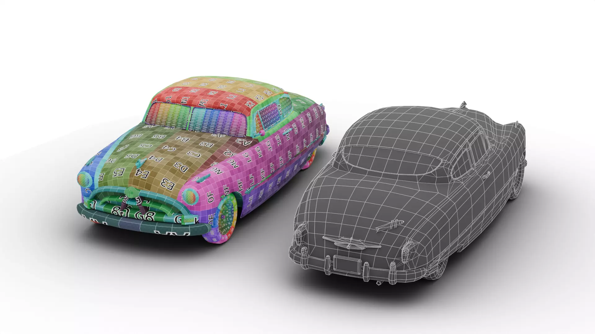 Doc Hudson Low-poly 3D model_9