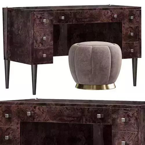 Coliseum Dressing Table and Pouf
