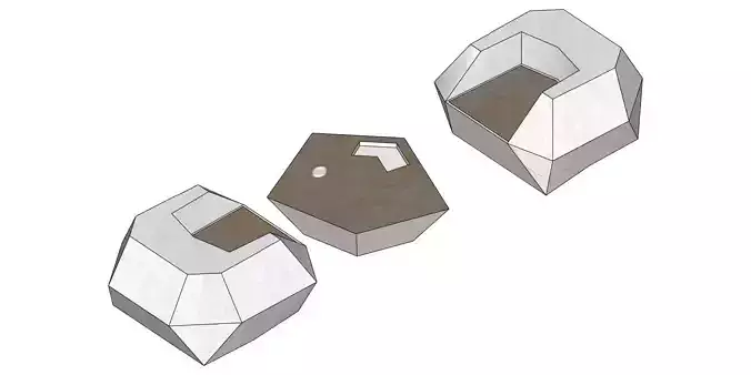 Abstract Geometric Seating Set  3D sketchup Model
