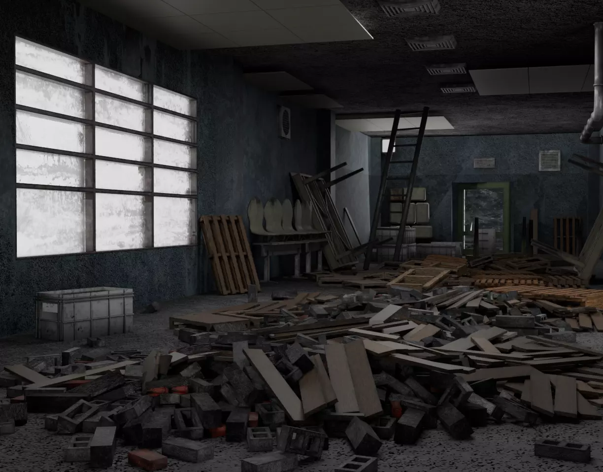 Abandoned Building Rubble - Environment 02 Free low-poly 3D model