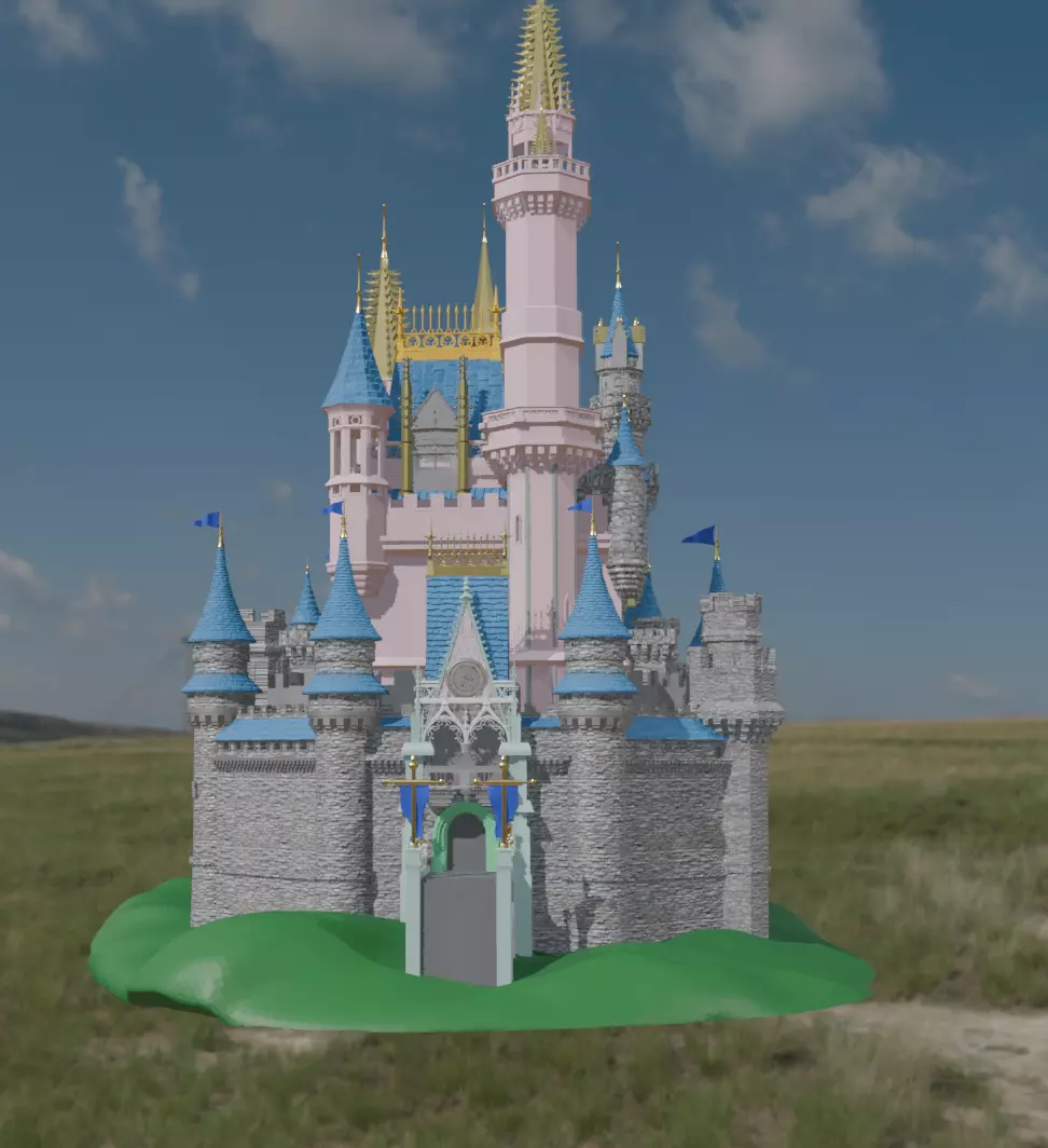 castle in 3d  3D model_1