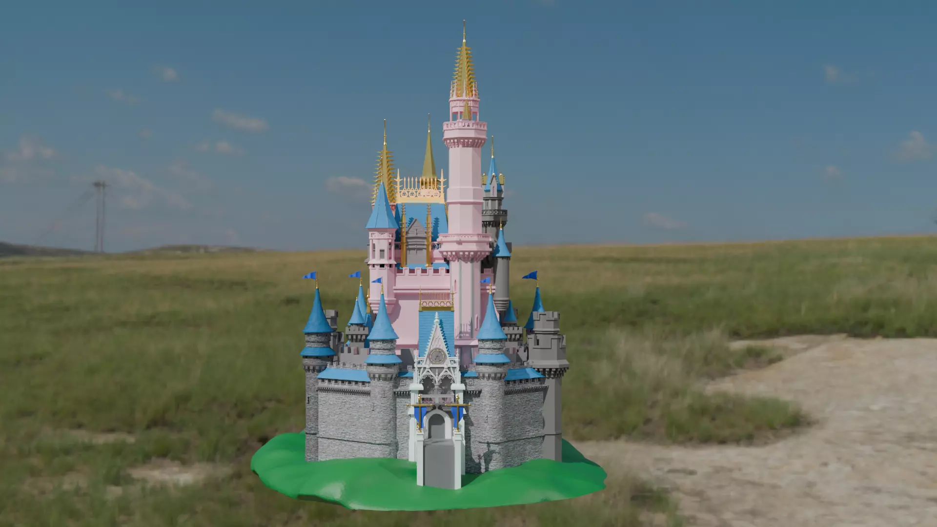 castle in 3d  3D model_0