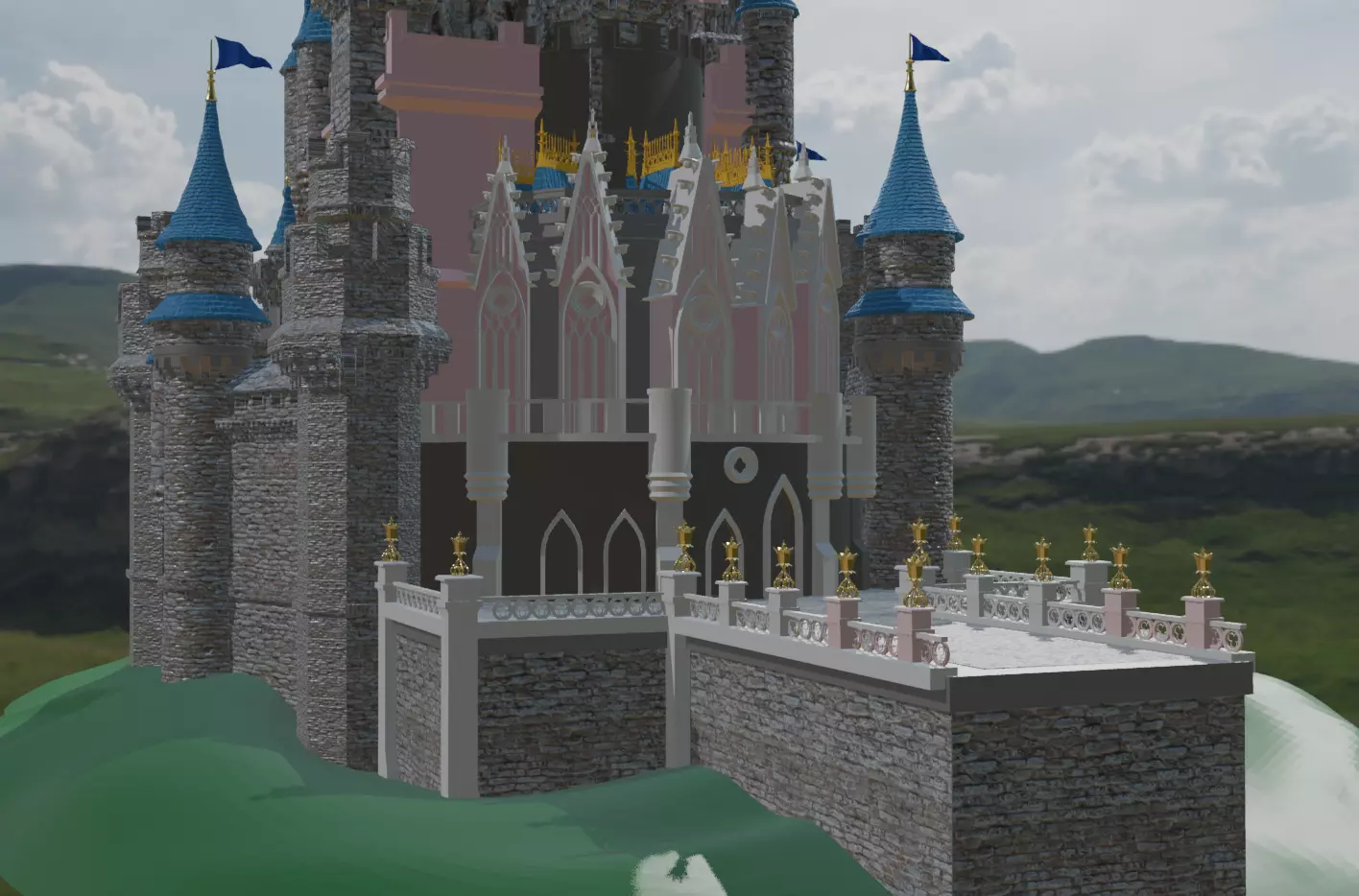 castle in 3d  3D model_6
