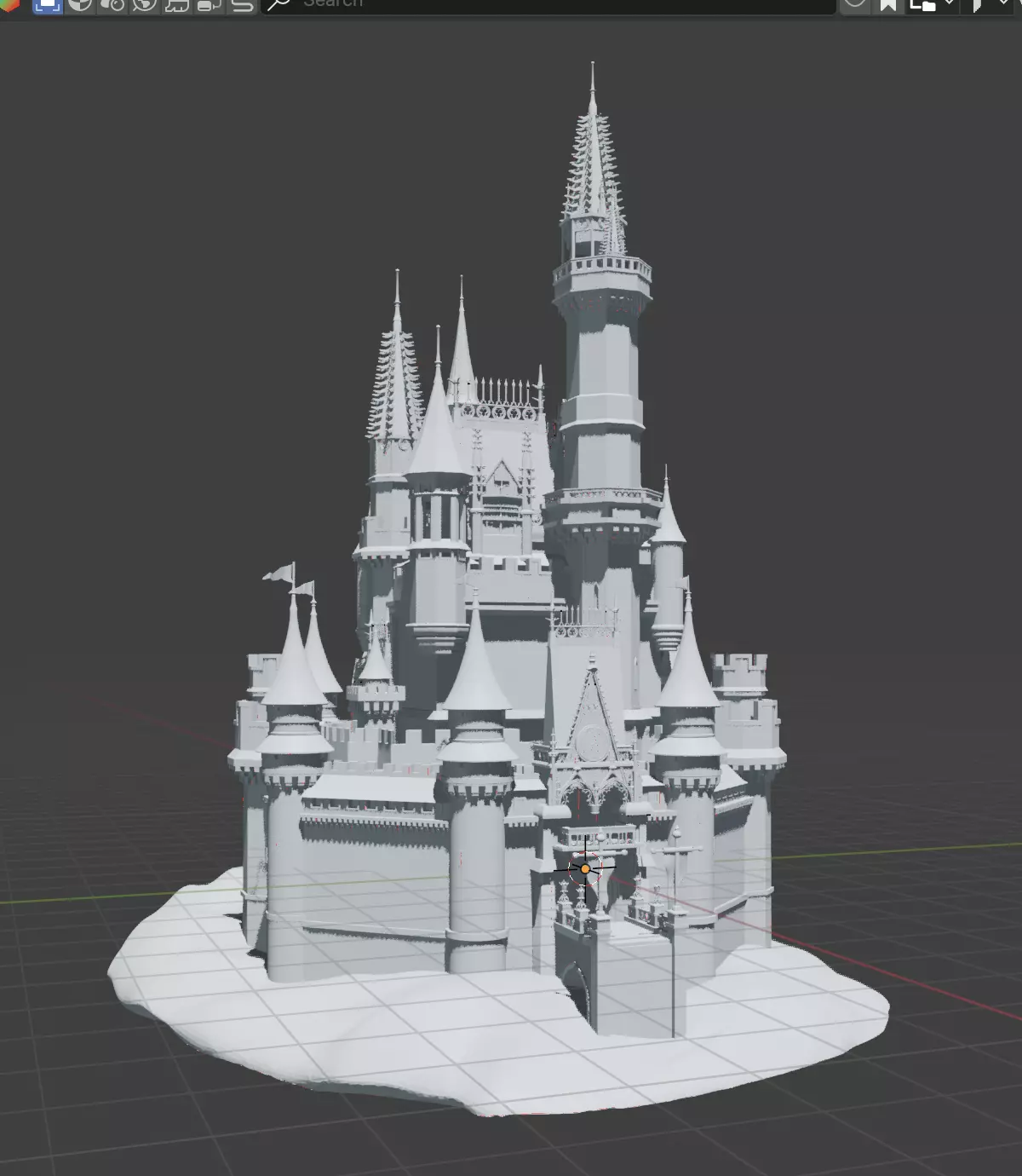 castle in 3d  3D model_2