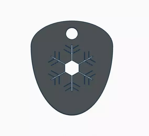 GUITAR PICK SNOW 1 mm Free 3D print model